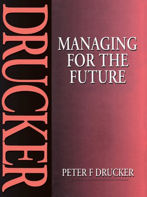 cover image of Managing for the Future
